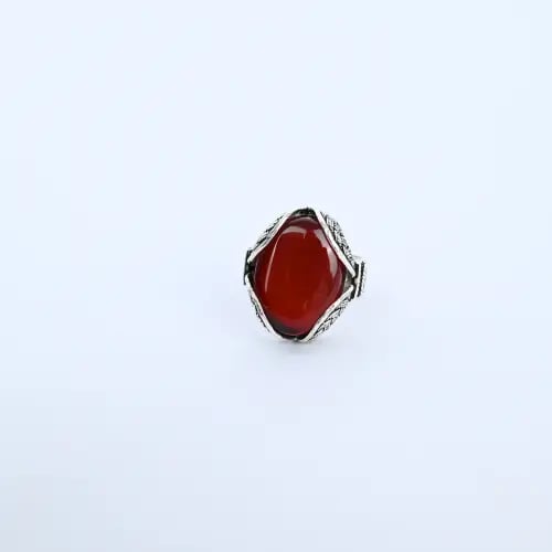 Yemeni agate ring with Najran craftsmanship