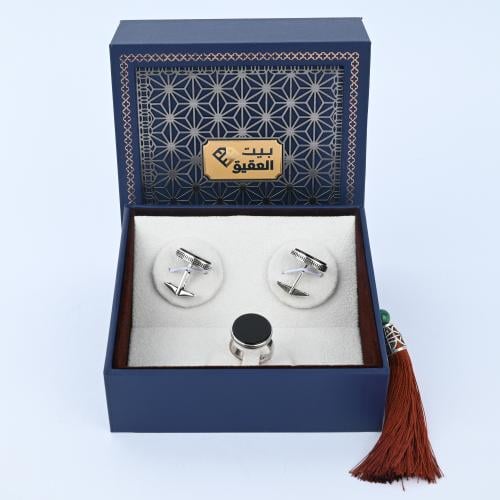 طقم خاتم مع كبك الأونكس