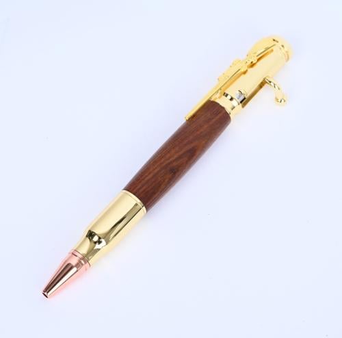 The bullet pen covered with wood