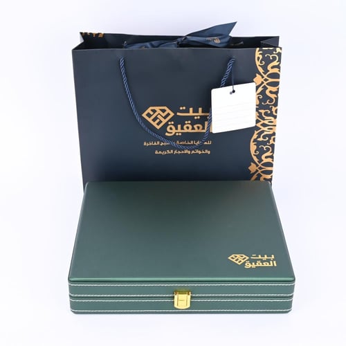 هدية رجالية فاخرة من العقيق الطبيعي والفظة