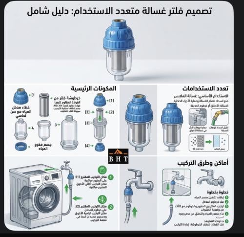 فلتر غسالة و متعدد الاستخدام 1/2بوصة