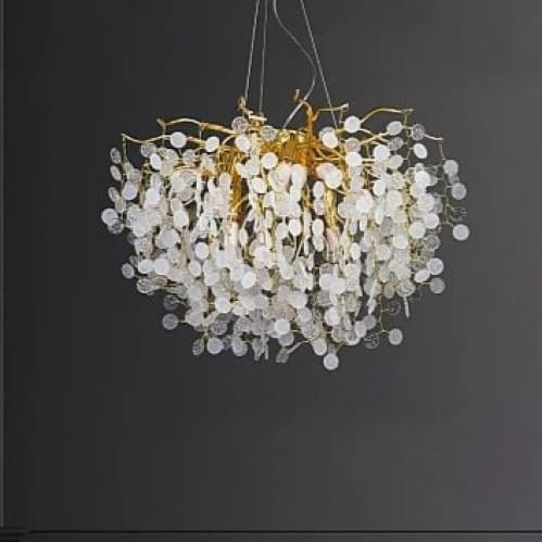 ثرياء علاقي 60سم مودرن حديث جرم ذهبي و جزاز أبيض ش...