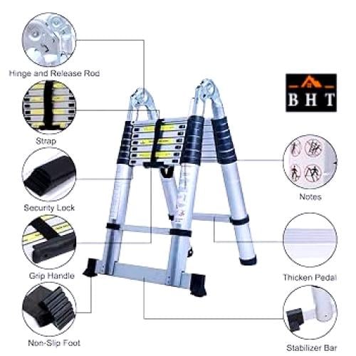 سلم مجوز تلسكوبي جانبين تليسكوبي المقاس حسب الاختي...