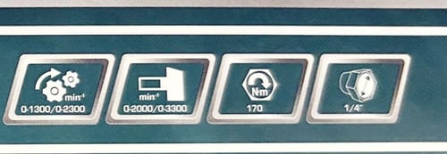 طقم دريل توتال مع بطاريتين وشاحن وصاروخ 4.5 بوصة