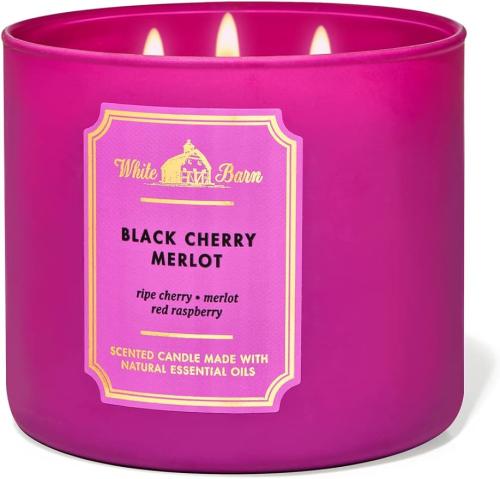 شمعة باث آند بودي وركس بلاك شيري ميرلوت بثلاث فتلا...