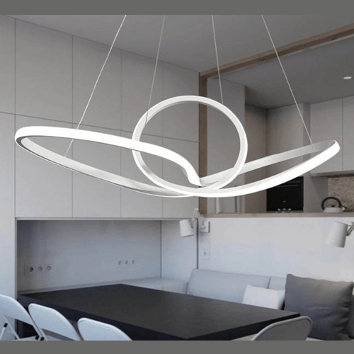 ثريا مودرن بتصميم عصري باللون الأبيض