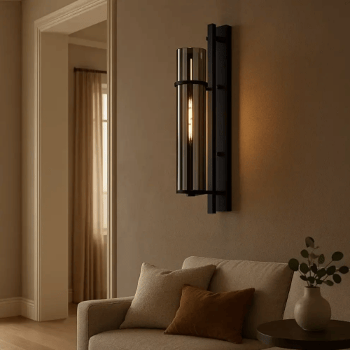 مصباح جداري داخلي مودرن لون أسود