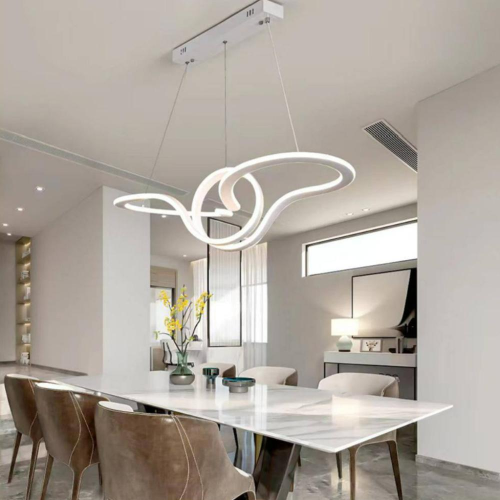 ثريا مودرن بتصميم عصري باللون الأبيض