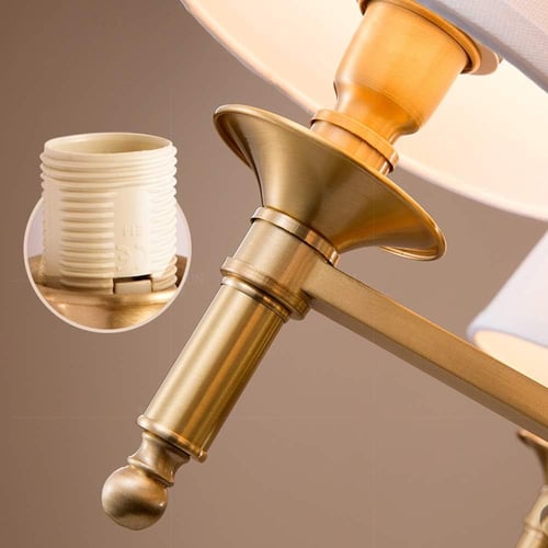 ثريا بيضاء وإطار معدني أسود