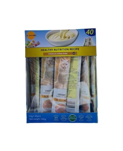 مكافئاترويال زو الكريمه للقطط دجاج 40×15غ