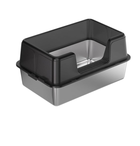 ليتر بوكس ستيل حواف بلاستيك مرتفع - طول:50 سم , عر...