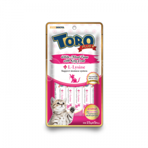 تورو بلس لحم تونا أبيض مع سلطعون (ليسين لدعم جهاز...