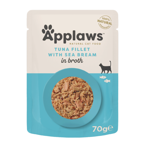 أبلاوز ظرف تونا سمك الدينيس مع الأرز للقطط 70 غ