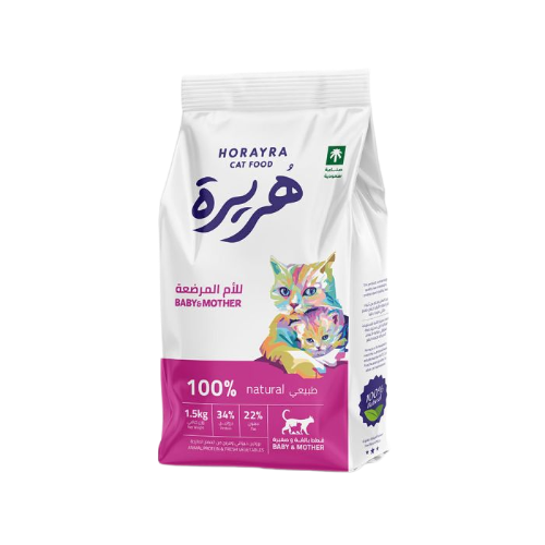 هريرة طعام جاف للأم وصغارها - 1.5 كيلو