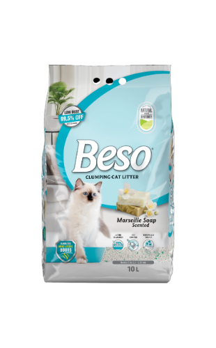 بيسو رمل للقطط برائحة الصابون 10 لتر
