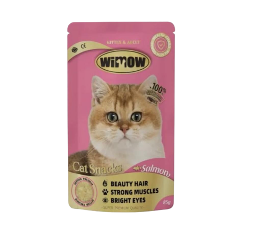 ويمو اظرف - وجبات خفيفة للقطط بنكهة السالمون 85 جر...