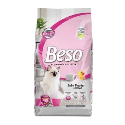 بيسو رمل للقطط برائحة بودرة الاطفال 10 لتر