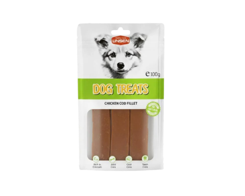 لینسن مكافأت للكلاب فيليه سمك القد الدجاج - 100 جم