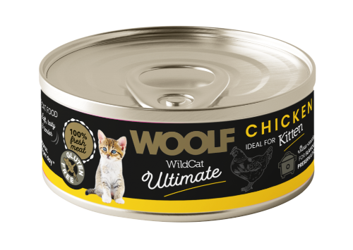 معلبات وولف القط البري أكل رطب باتيه دجاج للقطط ال...