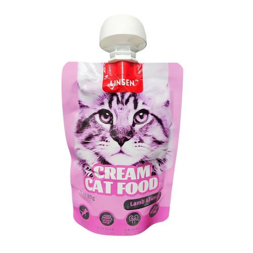 لينسن معجون كريمي للقطط لحم بقري مع السالمون - 80...