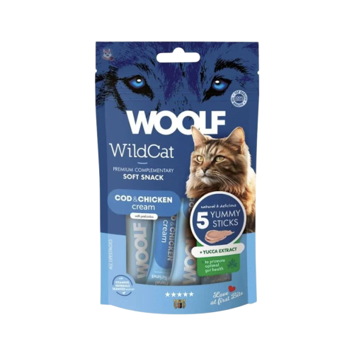مكافأت وولف كريمي بنكهة سمك القد والدجاج 70 جرام