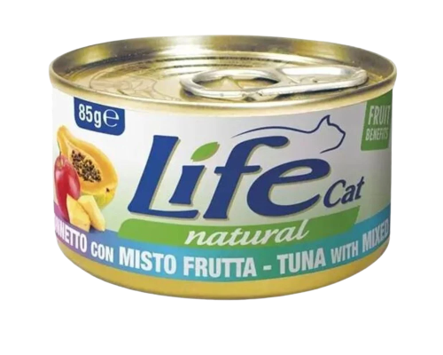 لايف كات اكل رطب للقطط البالغة تونة مع فواكة مشكلة...