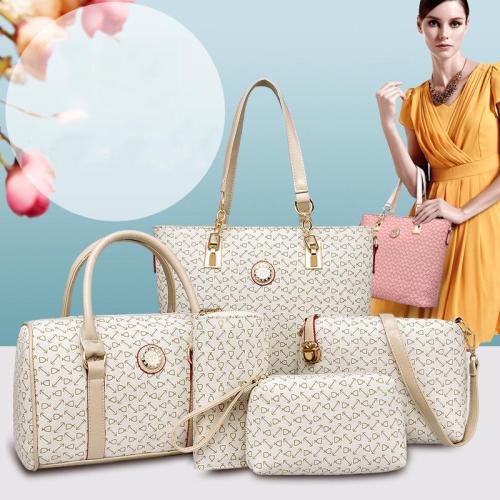 طقم شنط جلد من اربع قطع