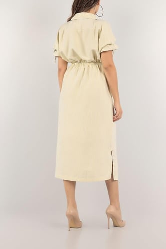 فستان ميدي مخطط