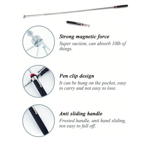 اداة مغناطيسي قابل لتمدد لالتقاط المعادن