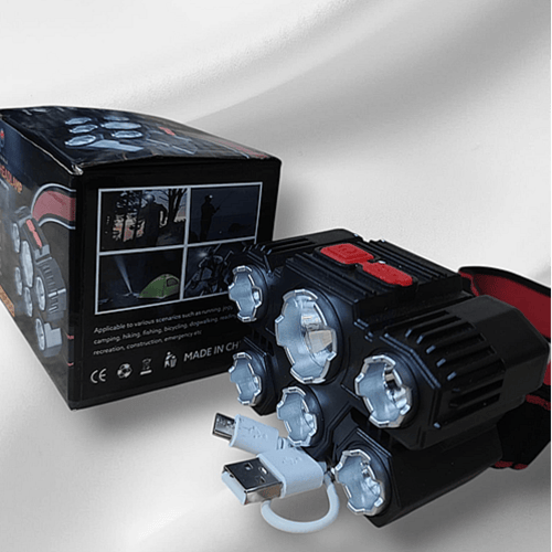 مصباح رأس عالي الجوده بطاريه مدمجة فابلة لاعادة ال...