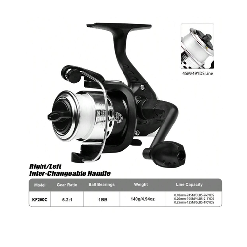 بكرة صيدxm 200 Proberos قطعة واحدة، نسبة تروس 5.2:...