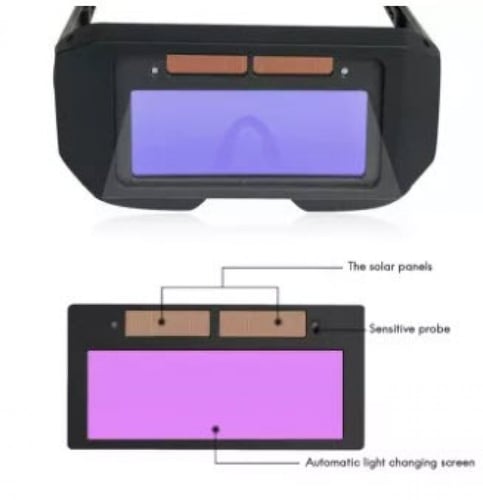 نظارات لحام كهروضوئية أوتوماتيكية تعمل بالطاقة الش...