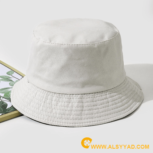 قبعة دلو بوجهين موحدة اللون