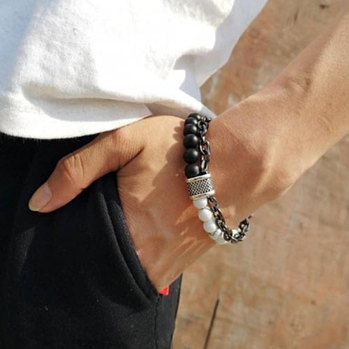 سوار من الحجر الطبيعي للرجال