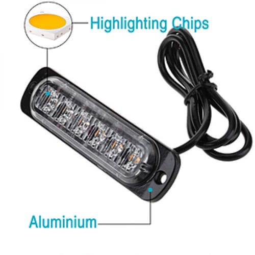 وميض تنبيهي للسيارات والطوارئ 6شمعات عدد 4 قطع