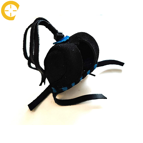 برقع مقاس 1 من الجلد الطبيعي اسود