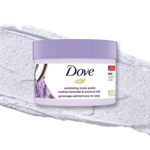 دوڤ مقشر الجسم باللافندر المجروش وحليب جوز الهند –...