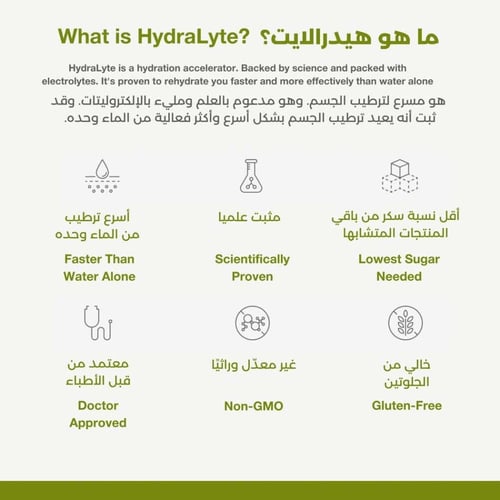 هيدرالايت أقراص فوارة إلكتروليت بنكهة الليمون – 20...