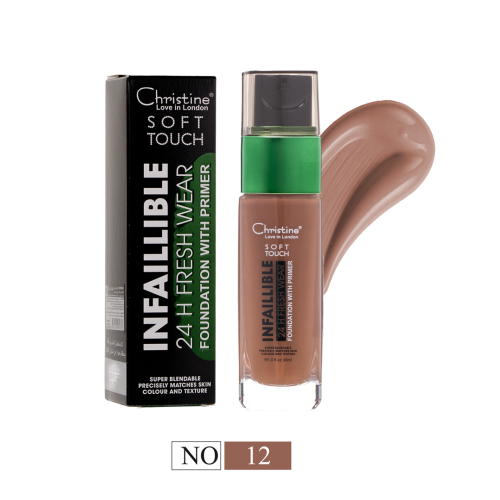 كرستين كريم اساس سوفت تاتش تغطية كاملة رقم 12Chris...