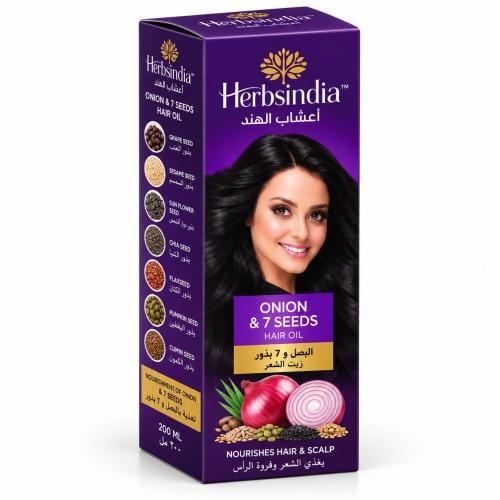 Herbs of India Onion & 7 Herbal Seeds Hair Oil – 1...