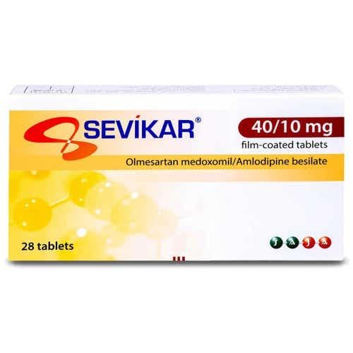 سيفيكار 40/10 مجم 28 قرصSevikar 40/10 mg olmesarta...
