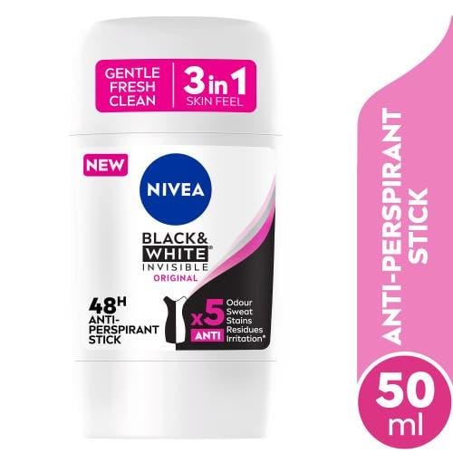 نيفيا مزيل عرق ستيك بلاك آند وايت للنساء 50 ملNive...