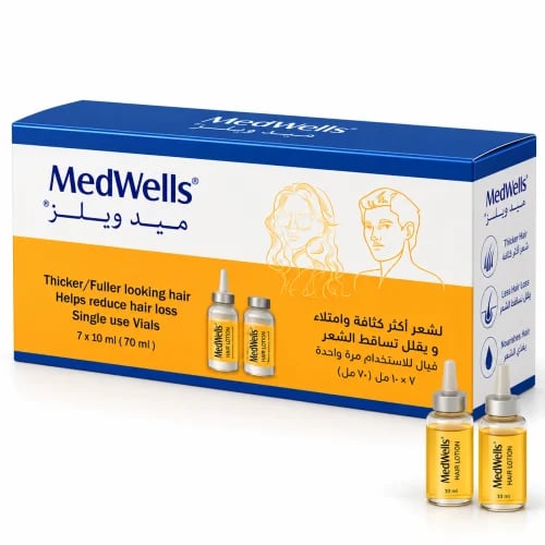 MedWells Single-Use Hair Serum Vials – 7 × 10 ml