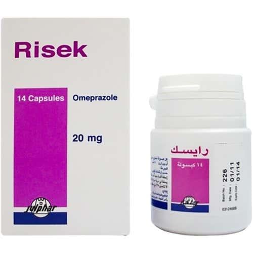 رايسك 20 مجم 14 قرصRisek 20 mg Capsule 14pcs