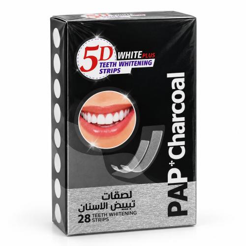 5D White Plus Charcoal Teeth Whitening Strips – 28...