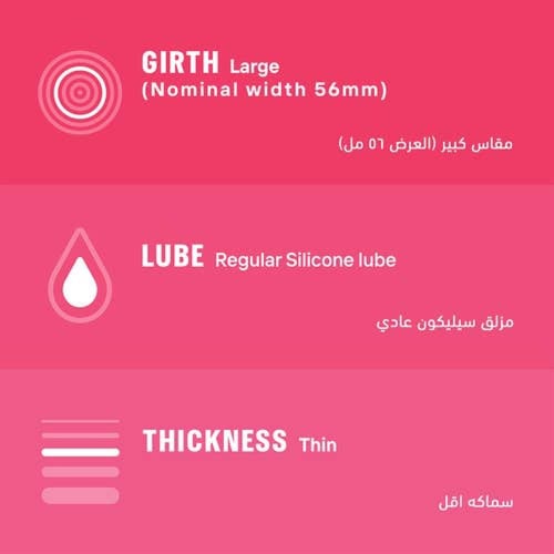 ديوركس واقي ذكري رقيق لحساسية اكبر 3 قطعDurex Cond...