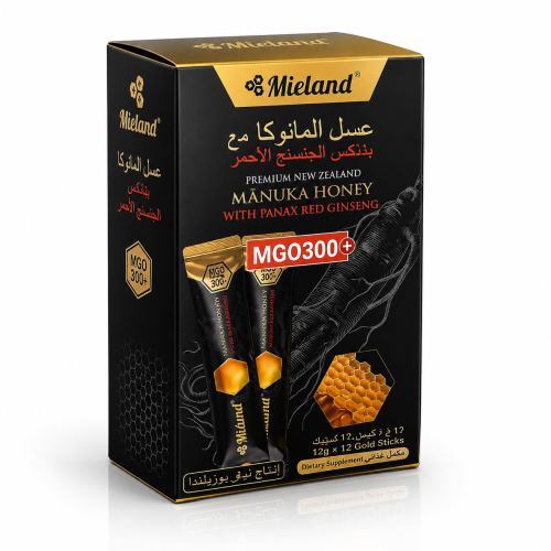 أكياس عسل المانوكا بالجينسنج 300 MGO من Mieland