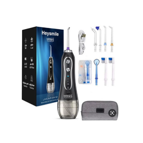 جهاز تنظيف الاسنان واللسان بالماء هايسميل اسود من...