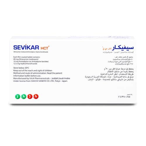 سيفيكار اتش سي تي 40/10/12.5 ملجم 28 قرصSevikar HC...