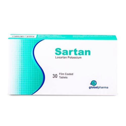 سارتان 100مجم 30 قرصSartan 100 mg Losartan Tablets...